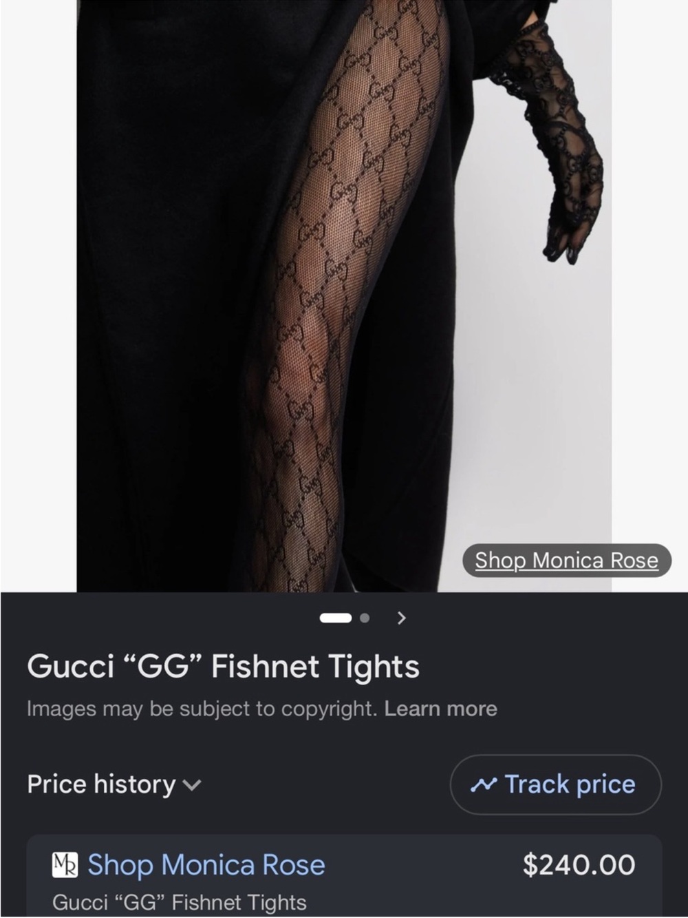Gucci Black Logo Sheer Tights - Picture 3 of 4